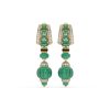 Emerald, Tanzanite Diamond Hanging Earrings